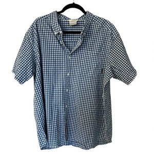 Columbia Men’s Short Sleeve Regular Fit Checkered Button Up Shirt Sz XXL GUC